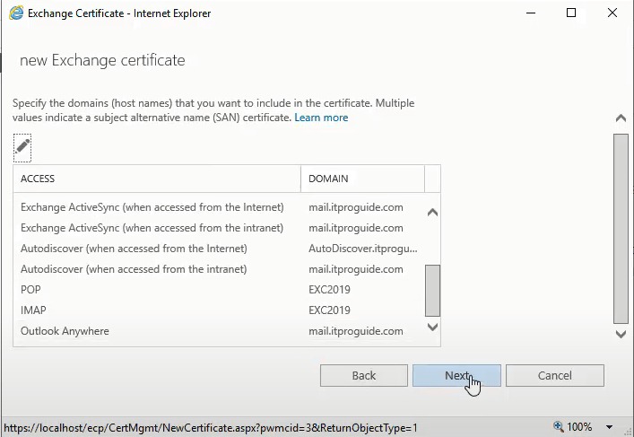 Renouveler un certificat SSL sur exchange