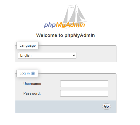 phpmyadmin interface
