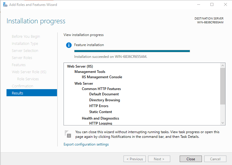 configurer IIS Windows Server 2008 / 2012 / 2016 / 2019 / 2022 Windows 10