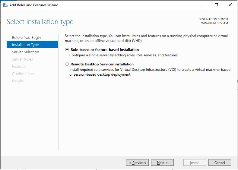 Install IIS on Windows Server