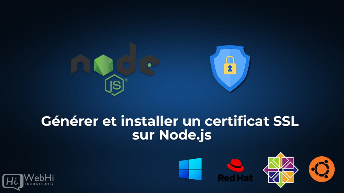 Générer et installer, déployer SSL certificat sur serveur Node.js