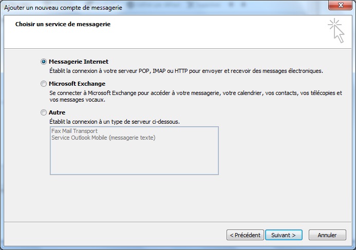 setup config outlook 2010