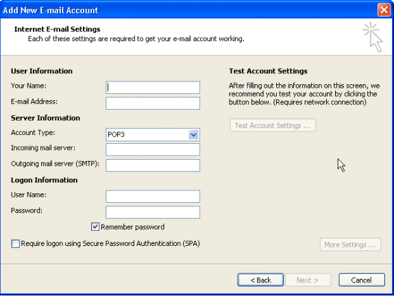 POP3 installer configurer outlook 2010 configuration messagerie 