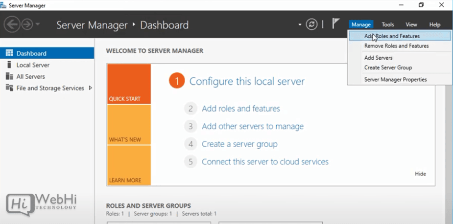 Serveur Windows Gestionnaire de serveur ajouter Active Directory