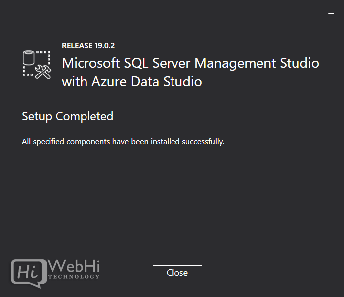 SQL server 2022 Install Setup Completed