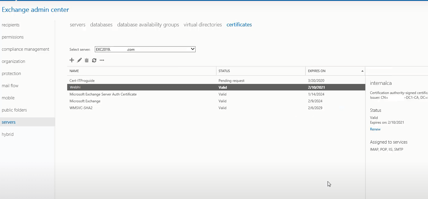 pendin request ssl exchange