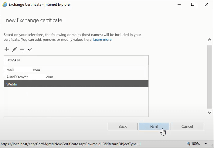 exchange install ssl