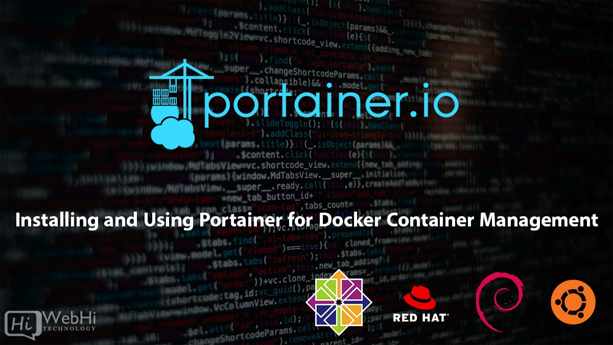 Portainer for Docker Container Management Ubuntu Redhat Centos Debian
