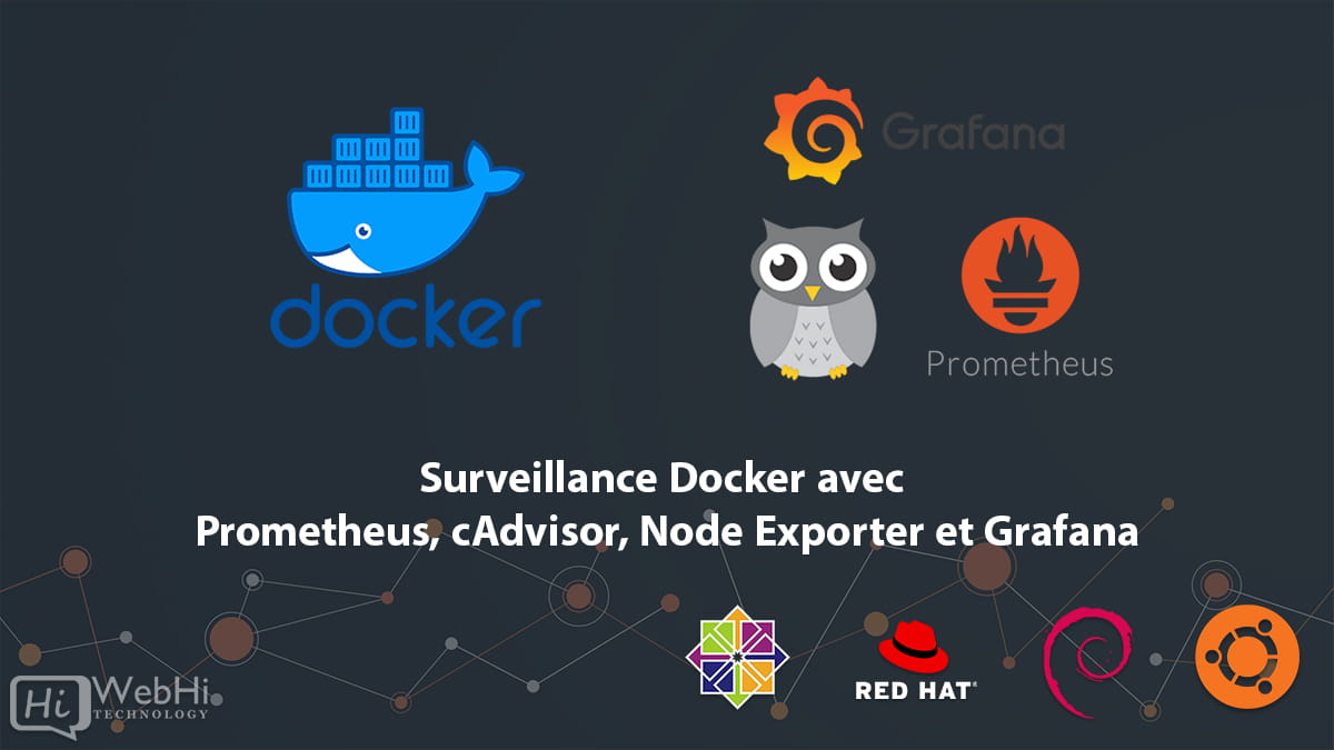 Docker avec Prometheus, cAdvisor, Node Exporter et Grafana ubuntu debian centos redhat