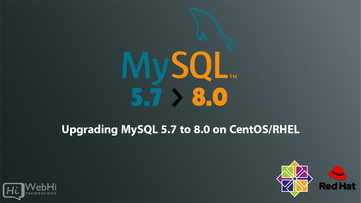 upgrade update mysql version 5.7 to version 8