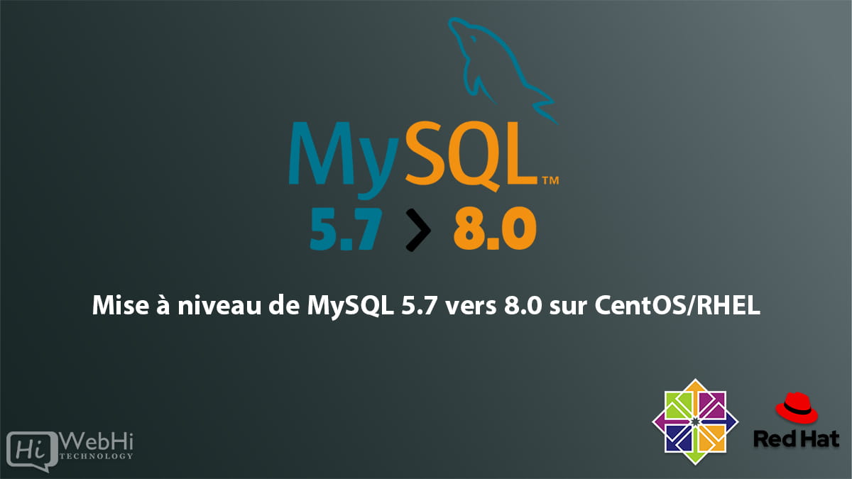 upgrade mysql de la version 5.7 vers version 8