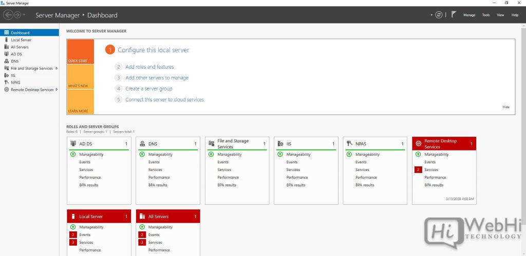 Server Manage Windows Server 2019