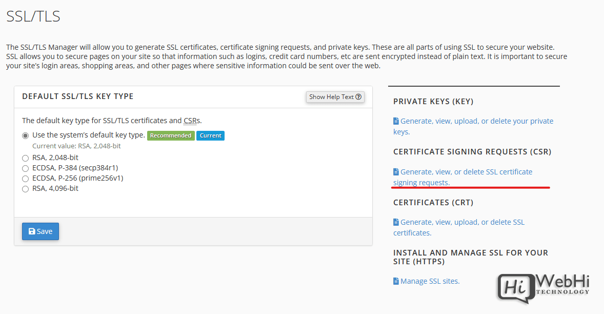 Installer SSL cPanel