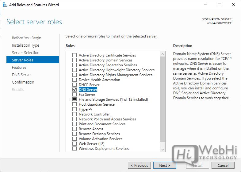 DNS Server Roles